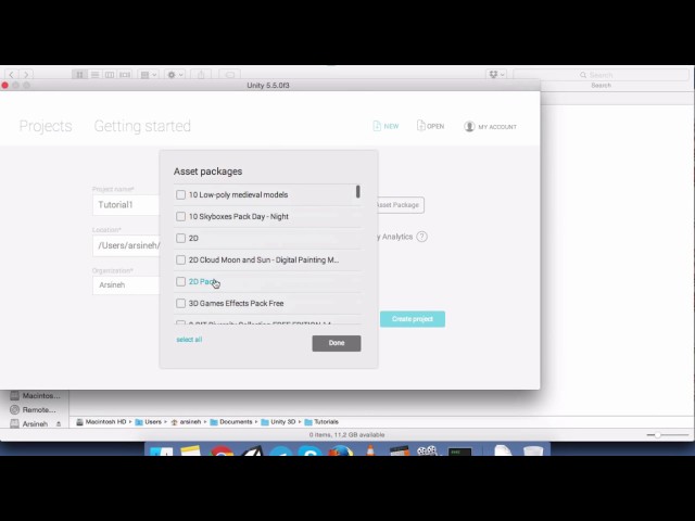 Unity How to create and open project