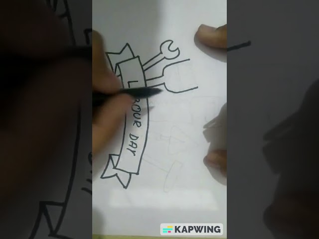 Easy to Create Labor Day 2023 Drawing! #youtube #youtubeshorts #ytshorts