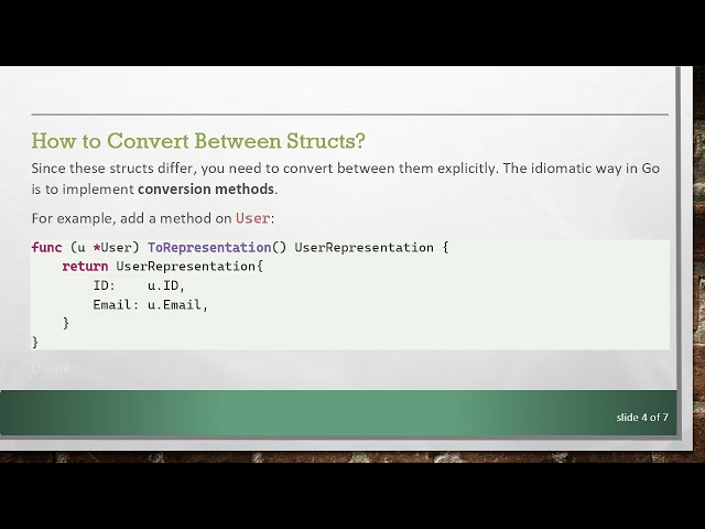 Best Practices for Separating Model and REST API Structs in Go