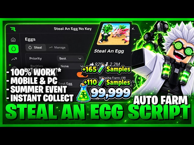 [🧪] Steal An Egg Script - No Key, Auto Event, Auto Steal, New Update & More! ⚡