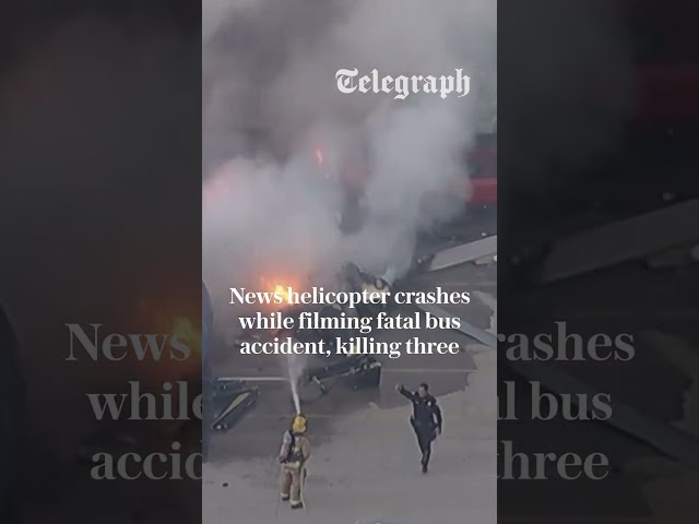 News helicopter crashes while filming fatal bus accident
