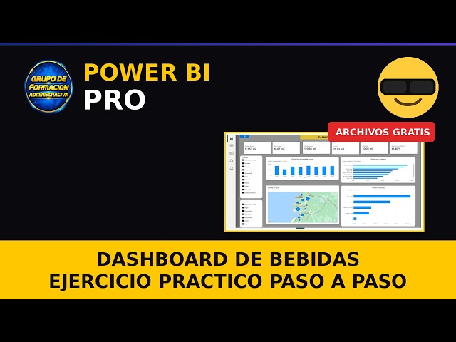 Power BI STEP BY STEP: Beverage Dashboard with DAX MEASURES and MAPS 🗺️ (FREE Files)