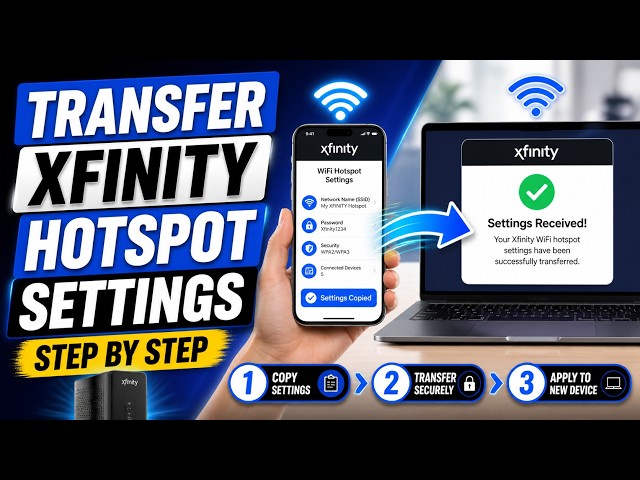 How to transfer your Xfinity WiFi hotspot settings to a new device - Step By Step