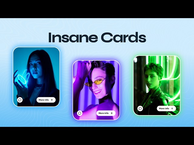 Insane Responsive Neon Blur Profile Card | HTML CSS JavaScript