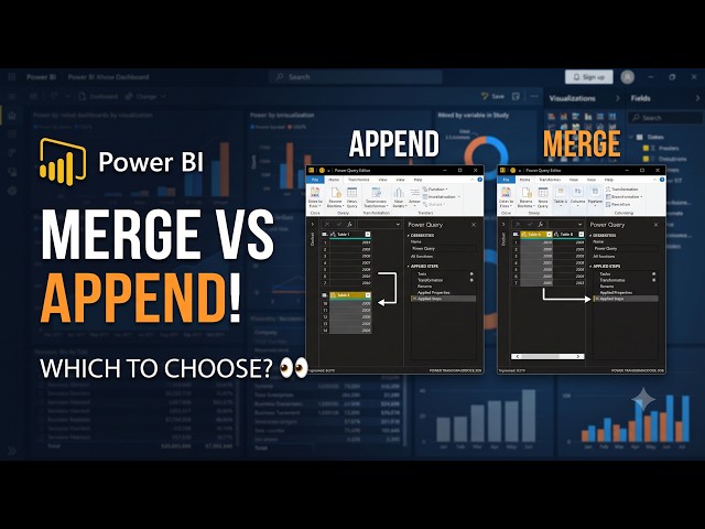 Merge vs Append in Power BI | Beginner Guide + PL-300 & Interview Questions