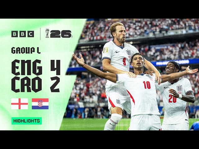 England 4-2 Croatia Highlights 🏴󠁧󠁢󠁥󠁮󠁧󠁿🇭🇷 | Three Lions ROAR in Dallas | 2026 FIFA World Cup