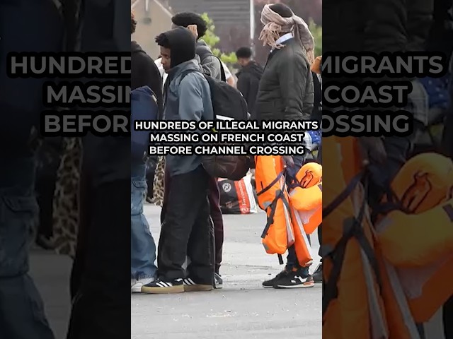 EXCLUSIVE: Hundreds of illegal migrants MASSING in France before making Channel crossing