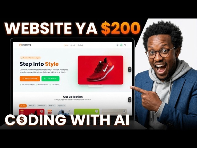 Gukorera Amafaranga   $200 Wubaka Website Ukoresheje AI na Coding! 🚀  PART 3