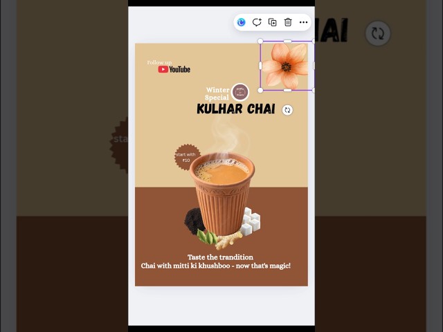 Poster design in canva #chai #canva #ytshorts Canva tips