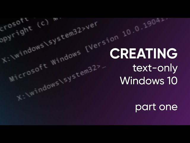 Creating the (possibly) world's smallest Windows 10 installation!