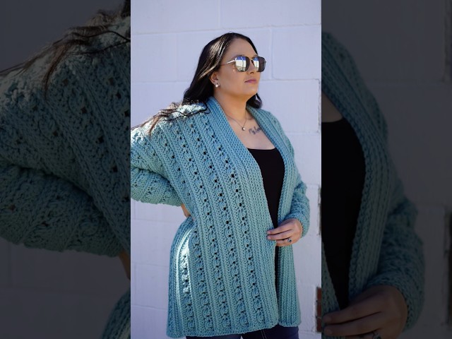Crochet a sweater with me. #crochet #pattern #cardigan #cozy #sizeinclusive #sweater #crochetsweater