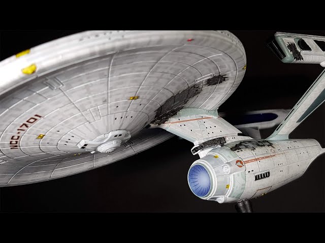 How to add battle damage to the USS Enterprise