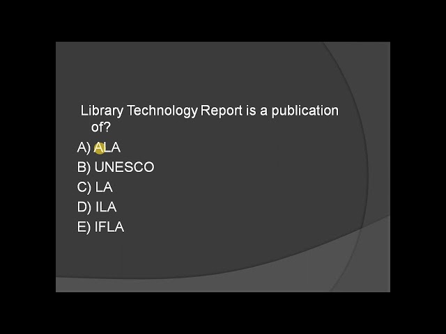 Library Science Mcqs Series 12 | Library Associations