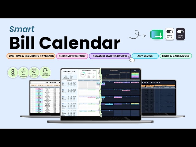 Bill Calendar & Payment Tracker | Google Sheets Video Tutorial