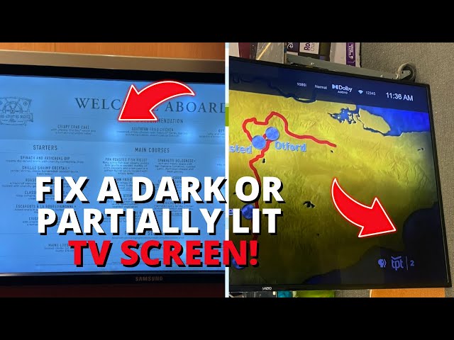 How to Fix a Dark or Partially Lit TV Screen - Common Backlight Failures in LED TVs