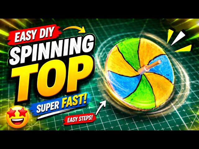 How to Make a Spinning Top 🌀🤯 | Super Fast Paper Toy! #shortsfeed #shorts #trending 🔥