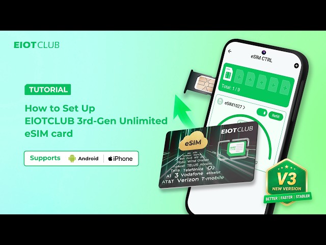 How to Set Up EIOTCLUB 3rd-Gen Unlimited eSIM Card | Step-by-Step Tutorial (iPhone & Android)