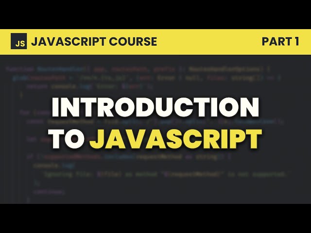 Introduction to JavaScript 🔥 JavaScript for Beginners #1