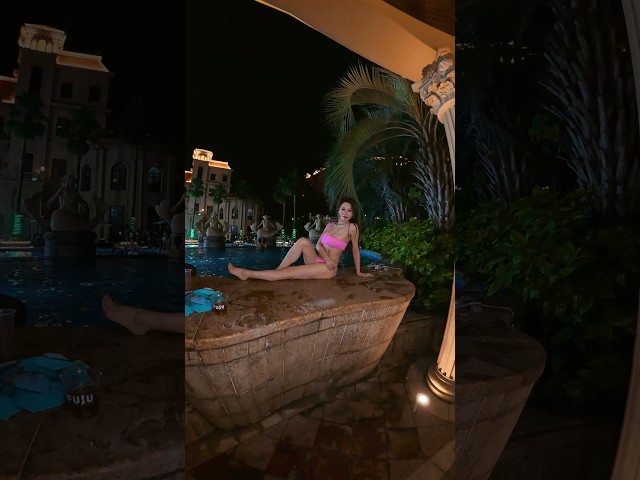 Night Lights, Pool Vibes and Beautiful Model Moments #nightrave #dance #poolparty #models #shanghai