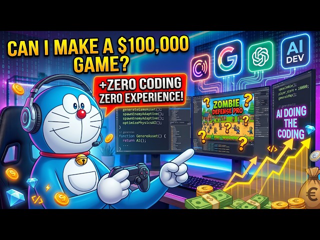 Can I Make a $100,000 Game Using ONLY AI? (Zero Coding)