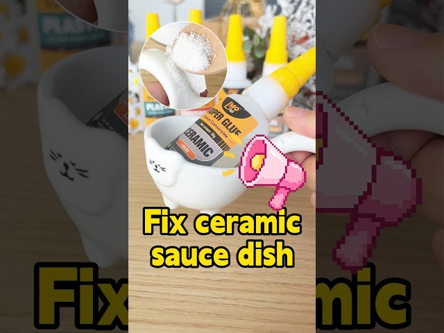 Ceramic tableware repair tutorial｜Full process of fixing dipping dish