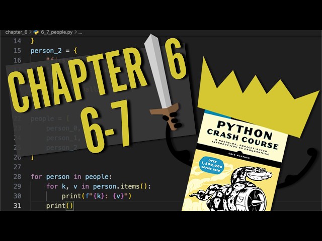 Python Crash Course: Chapter 6 | Try It Yourself 6-7 | Beginner Python Problem Walkthrough!