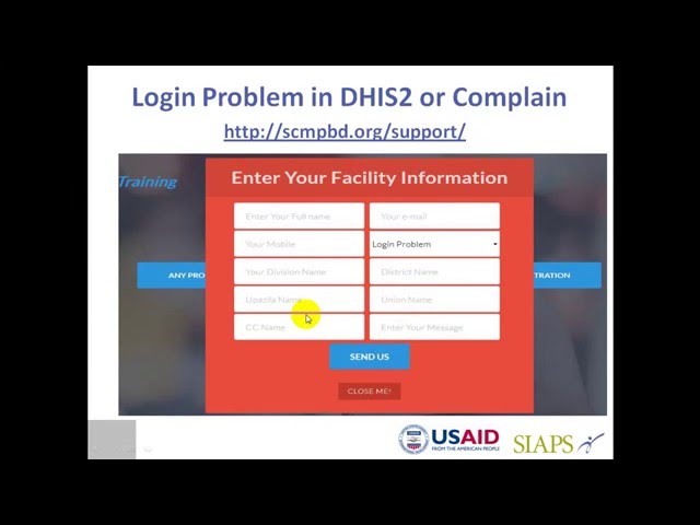 DGHS eLMIS  Four Districts Training in DHIS2 Platform