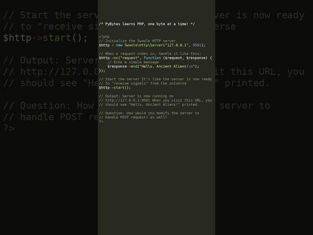 swoole http server #php #showcase
