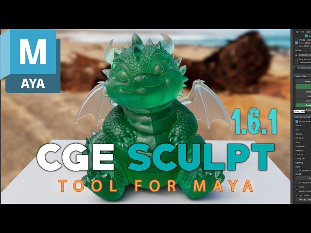 CGE Sculpt Tool has LIVE Arnold GPU Viewport Sculpting in Maya! #3d #animation #vfx #art #autodesk