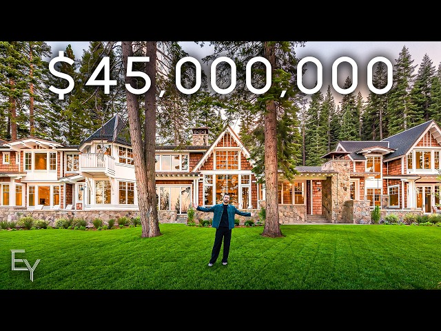 Inside a $45,000,000 Lake Tahoe Estate With Its Own Private Beach