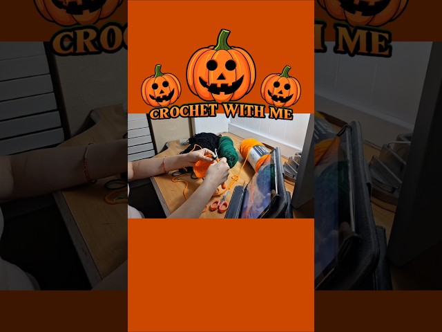 Crochet with me 🎃 #crochet #crocheting #crochetwithme #spookyseason #pumpkin