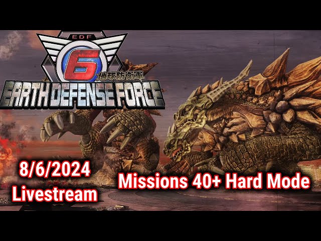 Earth Defense Force 6 PS5 Gameplay - 8/6/2024 Livestream - Missions 40+ Hard Mode