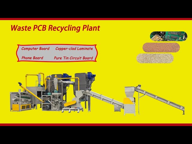 Scrap E-waste Recycling Machine/Printed Circuit Board Recycling Machine/Customized Recycling Plant