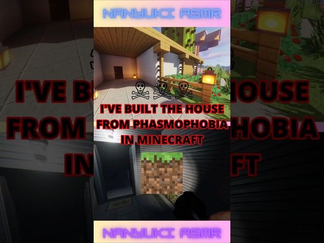 I'VE BUILT PHASMOPHOBIA HOUSE IN MINECRAFT! TANGLEWOOD DRIVE! #minecraft #asmr #phasmophobia #shorts