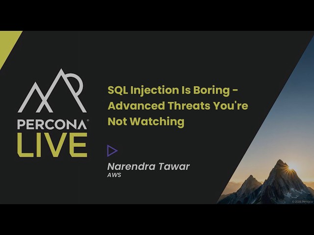 SQL Injection Is Boring   Advanced Threats You're Not Watching - Narendra Tawar, AWS