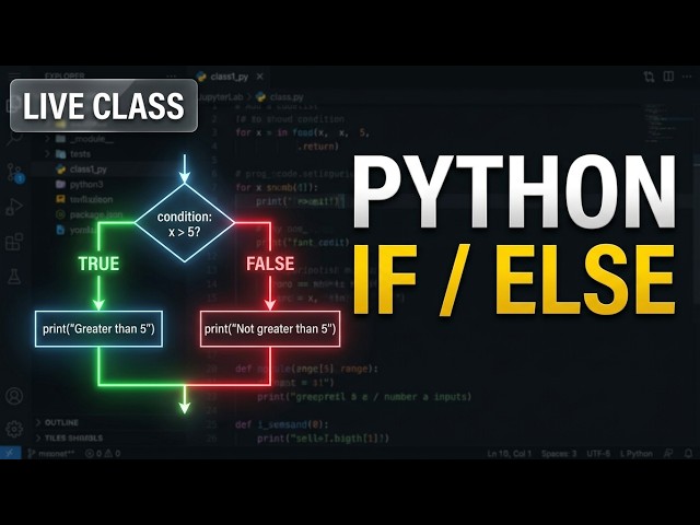 Solve 10 Conditional Problem in Python | Live Class