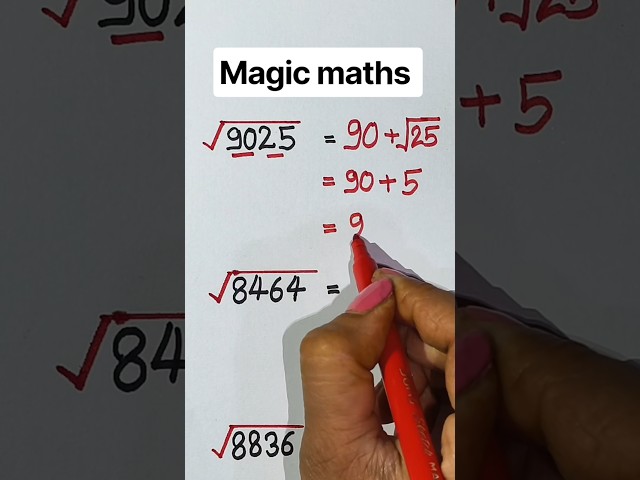 Magic math | Square root | math challenge #viral #shortvideo #trendingshorts #mathematics #challenge