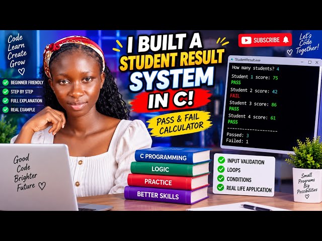 I Built a Student Result Processor in C Programming | Beginner C Project 💻