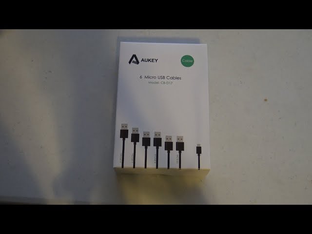 Unboxing Aukey 6-pack Micro USB Cables