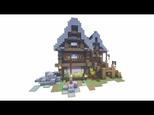 Simple Two Story Spruce House - Minecraft Block-By-Block Tutorial