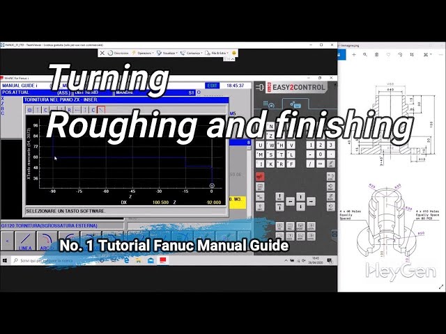 N°1 Tutorial #fanuc Manual Guide #cnc  Roughing and finishing