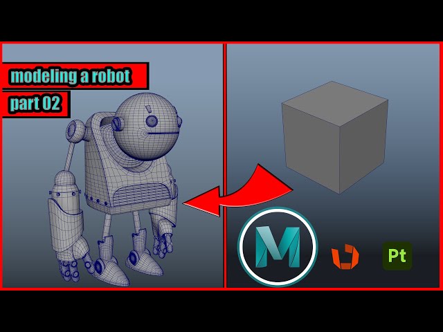 how to 3d modeling robot in maya2022-full tutorial-part02