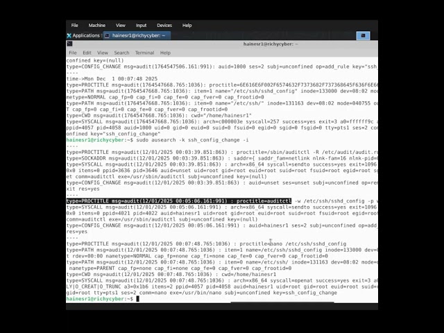 Linux Security Hardening : Auditing/Logging (Auditd)