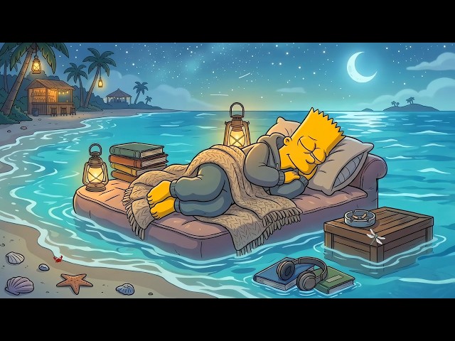 Sleepy Lofi Beach ✨ Calm Melodies To Sleep Under Stars