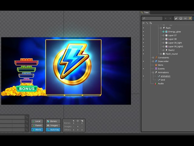 Spine 2D Slot Animation | Land & Win States | Casino Game UI/VFX