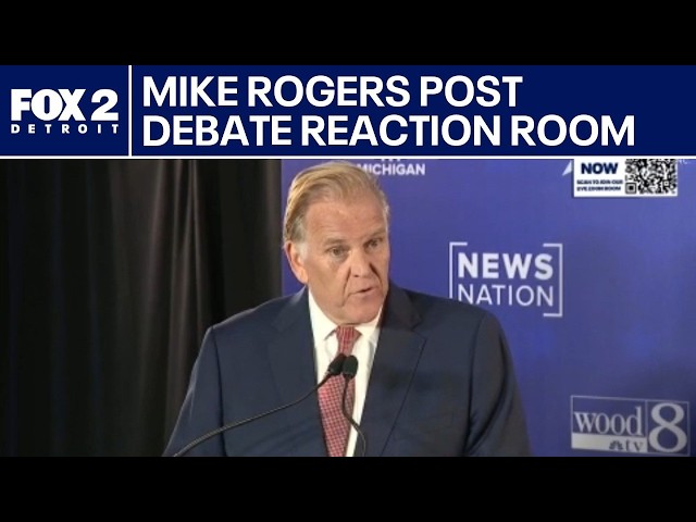Mike Rogers post debate reaction room