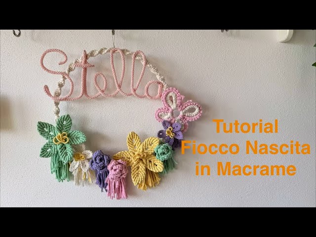 Macrame Birth Ribbon 🌸🌹 Easy Tutorial for Beginners