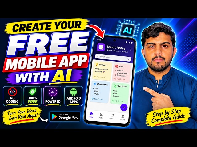 How to Create an Android App with AI for FREE (No Coding!)