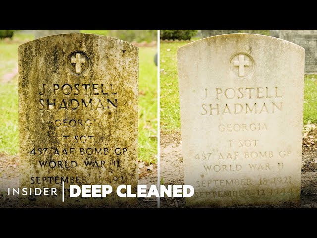 Navy Veteran Deep Cleans Forgotten WWII Headstones | Deep Cleaned | Insider