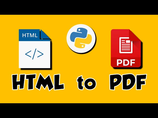 HTML to PDF with Python π§¨π§¨π§¨